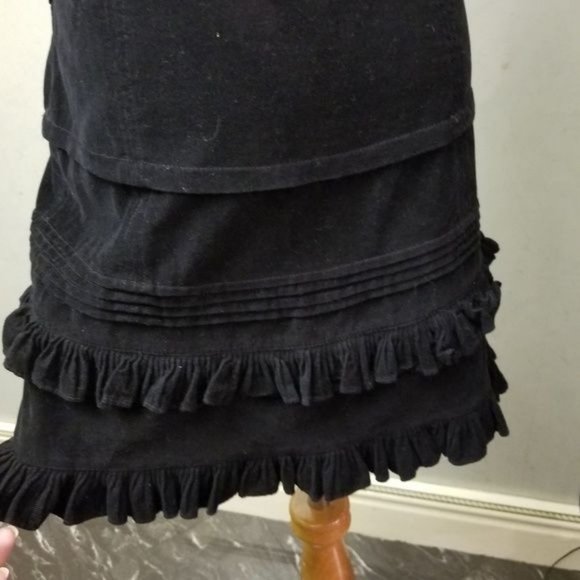 $275 Jill Stuart black corduroy mini skirt women's size 2 (261) - Picture 4 of 7